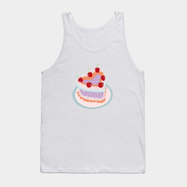 Aquarius Baby Heart Cake Design Tank Top by rachelaranha